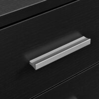 Nachttisch Jette 45x50x34 cm 3 Schubladen Schwarz