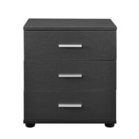 Nachttisch Jette 45x50x34 cm 3 Schubladen Grau