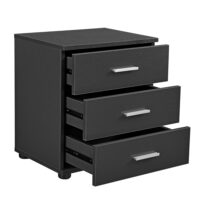 Nachttisch Jette 45x50x34 cm 3 Schubladen Grau