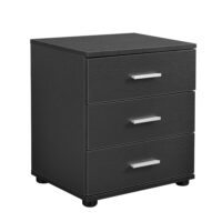 Nachttisch Jette 45x50x34 cm 3 Schubladen Grau