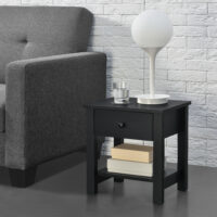Nachttisch 40 x 29.7 x 41.5 cm Schwarz