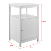 Beistelltisch Merijärvi 79x48x39cm Weiss