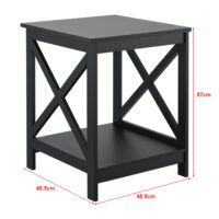 Beistelltisch Joutsa Nachttisch Kaffeetisch 57x45.5x45.5cm Couchtisch