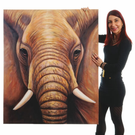 Ölgemälde Elefant
