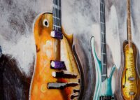 Ölgemälde Gitarren handgemaltes Ölbild ~ 120x80cm