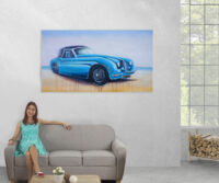 Ölgemälde Oldtimer 100% handgemaltes Ölbild 140x80cm