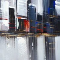 Ölgemälde Skyline New York 100% handgemaltes Ölbild ~ 120x90cm