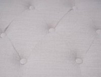 Ottomane Sitzhocker Chesterfield Fussablage creme-beige