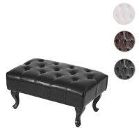 Ottomane Sitzhocker Chesterfield Fussablage schwarz