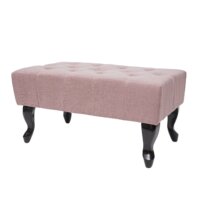 Ottomane Sitzhocker Chesterfield Fussablage vintage rosa