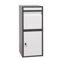 Paketbriefkasten Briefkasten verzinkt anthrazit-weiss