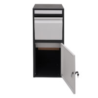 Paketbriefkasten Briefkasten verzinkt anthrazit-weiss