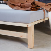 Palettenbett Holzbett 140x200cm Massivholz Natur