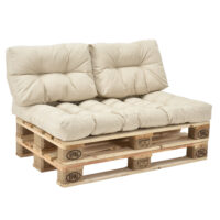 Palettenkissen Mogán 1x Sitzkissen 4x Rückenkissen Beige