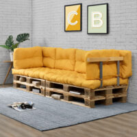 Sitzkissen für Palettenmöbel Comfy 80x120x12 cm Senfgelb