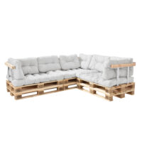 Palettenkissen Mogán 3x Sitzkissen 8x Rückenkissen Weiss