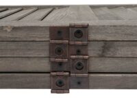 Paravent JAM-G30 Trennwand Sichtschutz Shabby 170x162cm