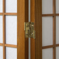 Paravent Raumteiler 4-teilig Holz Shoji Braun