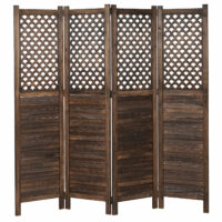 Paravent Raumteiler Sichtschutz Ornamente 170x161cm ~ braun