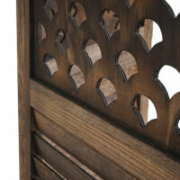 Paravent Raumteiler Sichtschutz Ornamente 170x161cm ~ braun