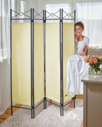 Paravent Raumteiler creme