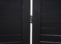 Paravent Trennwand  Shabby-Look 170x120cm - anthrazit