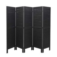 Paravent Trennwand  Shabby-Look 170x200cm - anthrazit