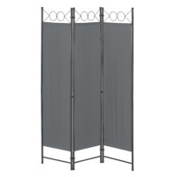 Paravent Raumteiler Saragossa 3-teilig 120x171 cm Dunkelgrau