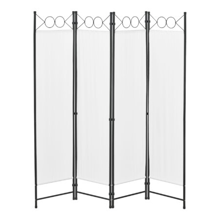 Paravent Raumteiler Saragossa 4-teilig 160x171 cm Weiss