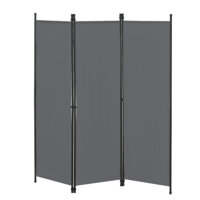 Paravent Raumteiler Huesca 3-teilig 150x171 cm Dunkelgrau