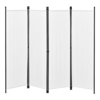 Paravent Raumteiler Huesca 4-teilig 200x171 cm Weiss