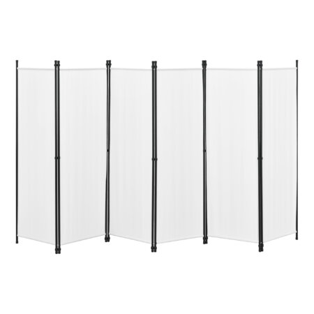 Paravent Raumteiler Huesca 6-teilig 300x171 cm Weiss