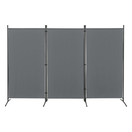 Paravent Raumteiler Teruel 3-teilig 260x176 cm Dunkelgrau