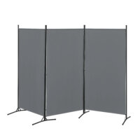 Paravent Raumteiler Teruel 3-teilig 260x176 cm Dunkelgrau