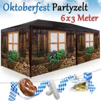 Partyzelt Pavillon Hütte Almhütte 6 x 3 Meter