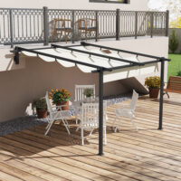 Pavillon 2.9x2.9m Pergola Anbau Creme