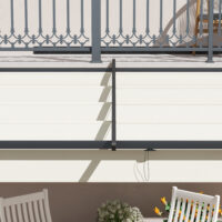 Pavillon 2.9x2.9m Pergola Anbau Creme