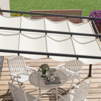 Pavillon 2.9x2.9m Pergola Anbau Creme