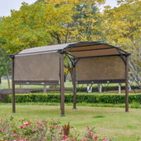 Pavillon Pergola 3.4x3.4x2.5m mit verstellbarem Stoffdach