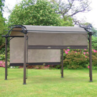 Pavillon Pergola 3.4x3.4x2.5m mit verstellbarem Stoffdach