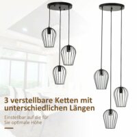 Pendelleuchte Hängeleuchte Hängelampe Metall Ø38 x 145H cm