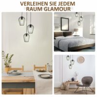 Pendelleuchte Hängeleuchte Hängelampe Metall Ø38 x 145H cm