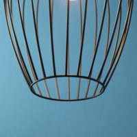 Pendelleuchte Hängeleuchte Hängelampe Metall Schwarz Ø26 x 130 cm