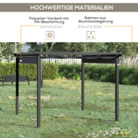 Pergola 2.95x2.95m Pavillon Aluminium