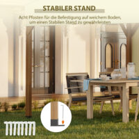 Pergola 3.2x3m Gartenpavillon Massivholz Creme