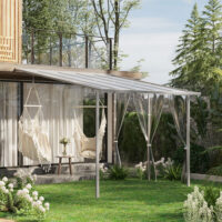 Pergola 3x3m Pavillon Anbau Überdachung