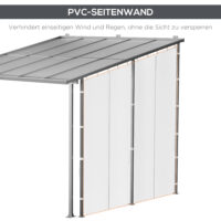 Pergola 3x3m Pavillon Anbau Überdachung