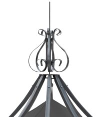 Pergola Almeria Garten Pavillon stabiles Stahl-Gestell Ø 3m