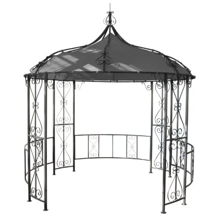 Pergola Almeria Garten Pavillon stabiles Stahl-Gestell Ø 3m
