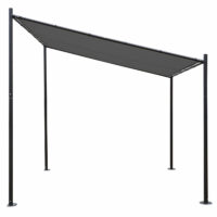 Pergola Anbaupergola Terrassenüberdachung 3x3m ~ anthrazit